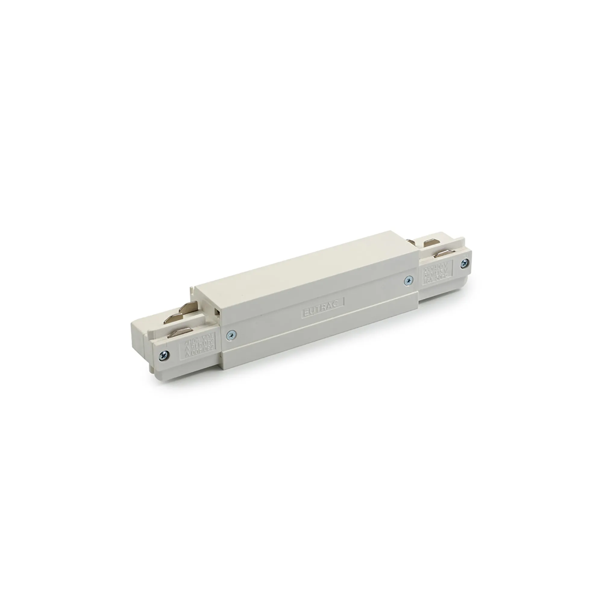 Straight Coupler With Feeding Option 3 Circuit Surface Mounted Track 555 1 1208 1  Eutrac 3 Circuit Surface-White